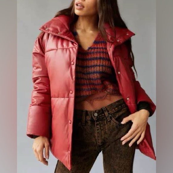 Avec les Files Faux Leather Puffer Saddle NWOT - Picture 2 of 7